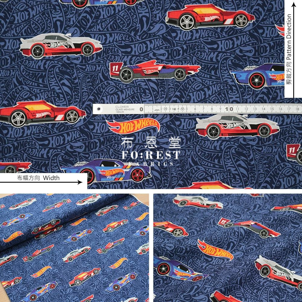Cotton - Hot Wheel Cars Fabric Navy Cotton