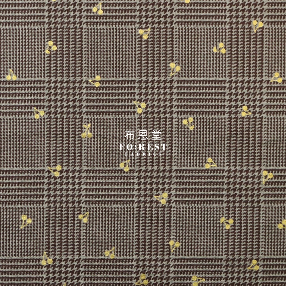 Cotton - Houndstooth With Metallic Fabric Khaki