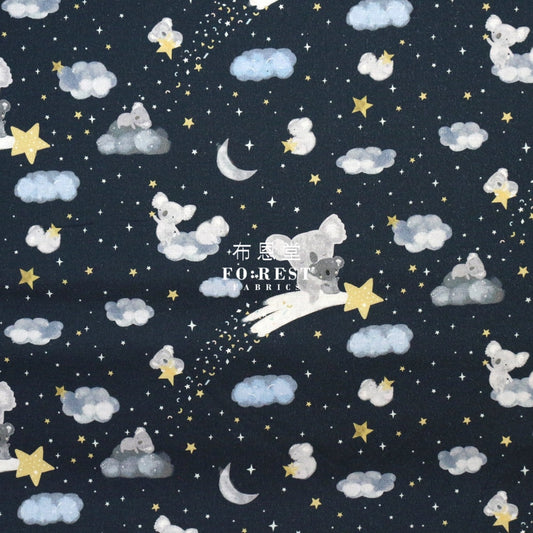 Cotton - Koala Happy Days Shooting Star Fabric