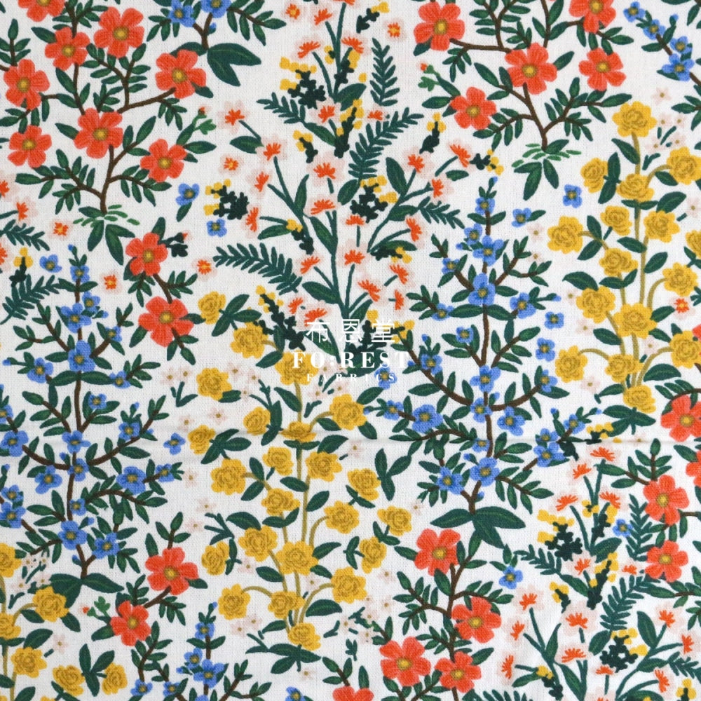 Cotton Linen - Camont Wildwood Garden Natural Fabric Canvas