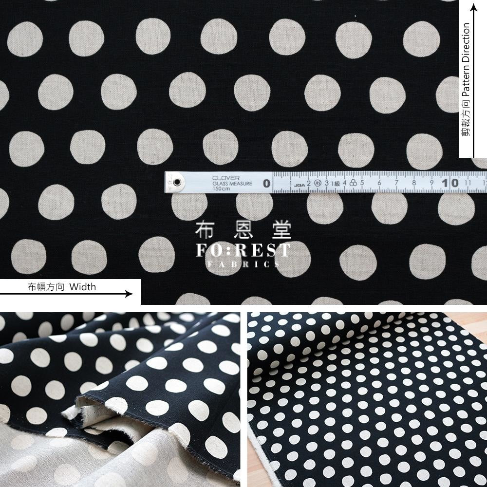 Cotton Linen - Dot Fabric Cotton Linen Canvas