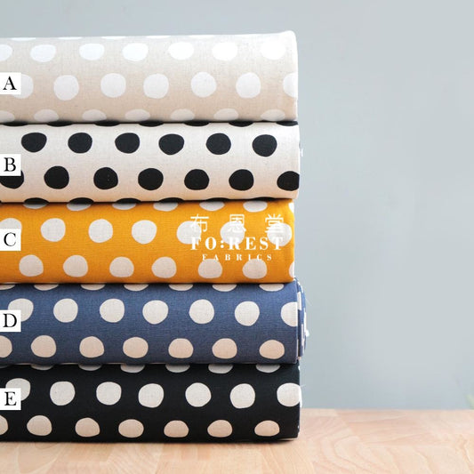 Cotton Linen - Dot Fabric Cotton Linen Canvas