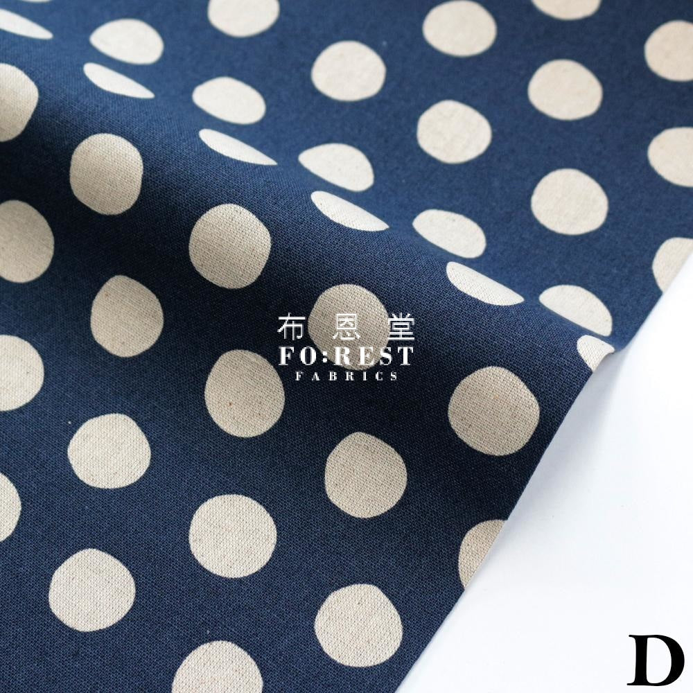 Cotton Linen - Dot Fabric D Cotton Linen Canvas