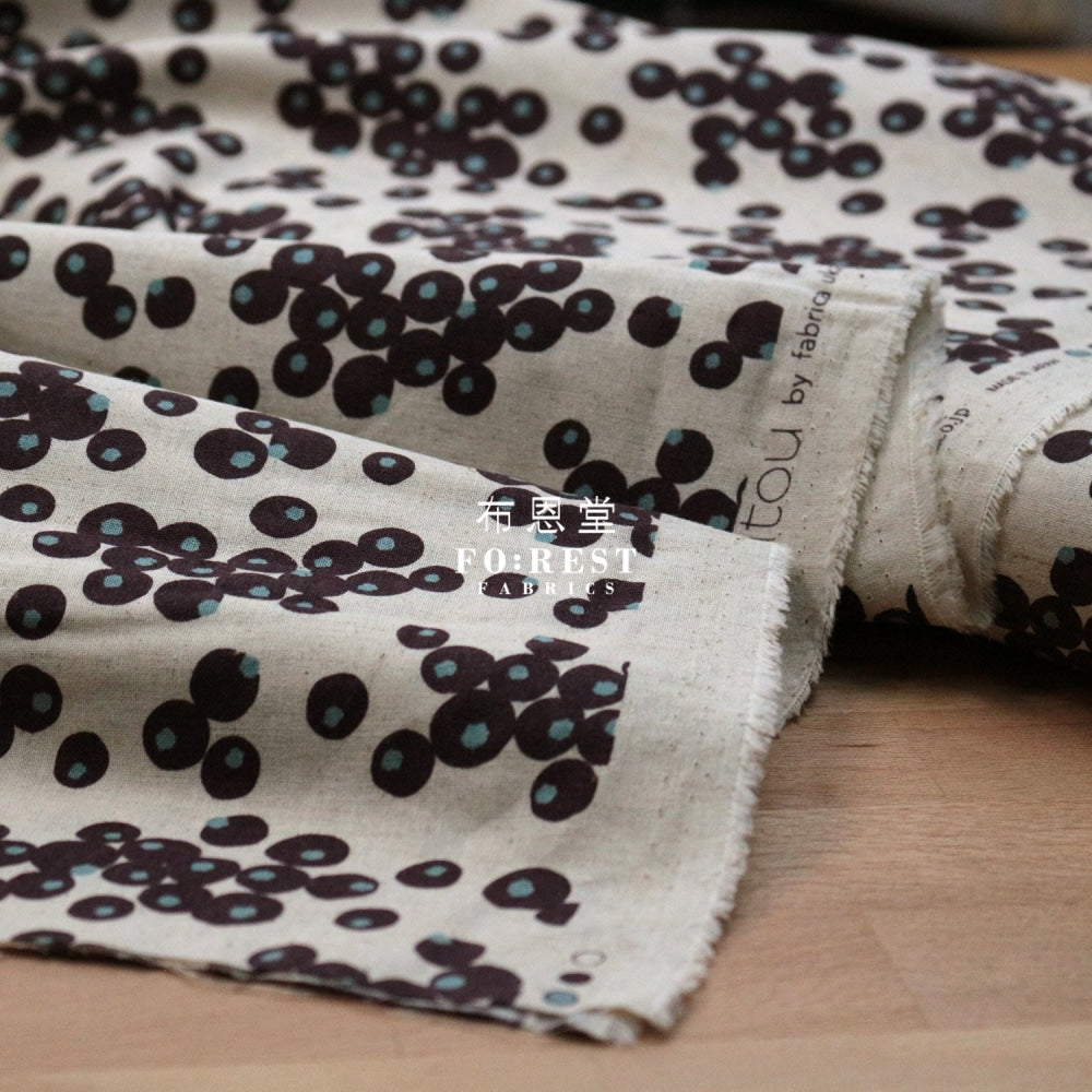 Cotton Linen - Tayutou Berry Fabric Natural