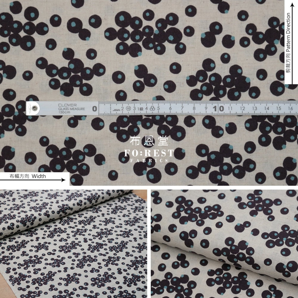 Cotton Linen - Tayutou Berry Fabric Natural