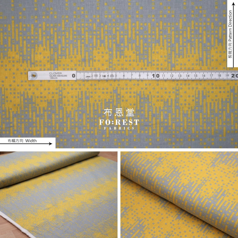 Cotton Linen - Tayutou Rain Fabric Gray