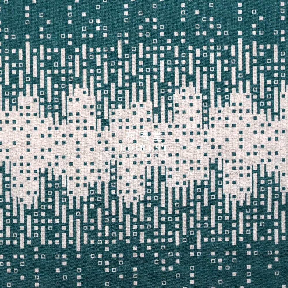 Cotton Linen - Tayutou Rain Fabric Green