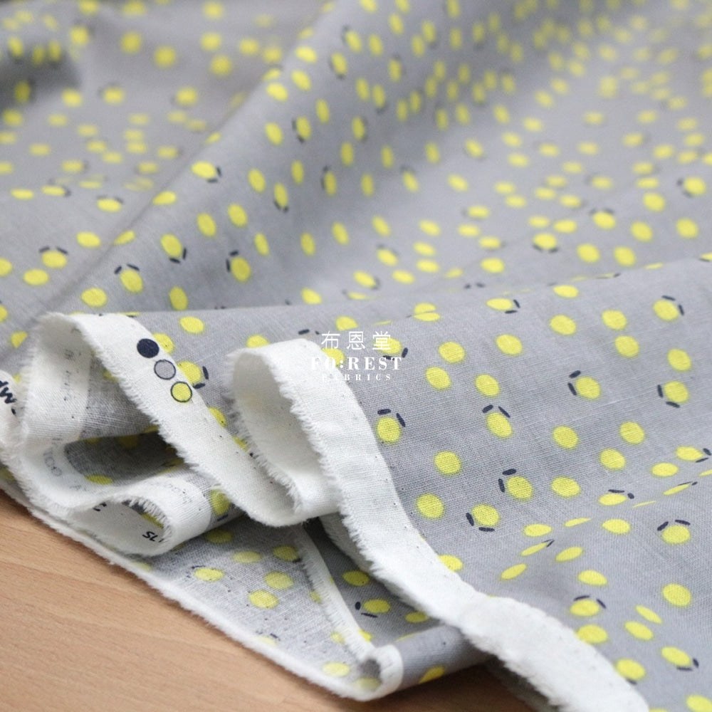 Cotton Linen - Tiny Tulip Fabric Fabric Gray Cotton Linen