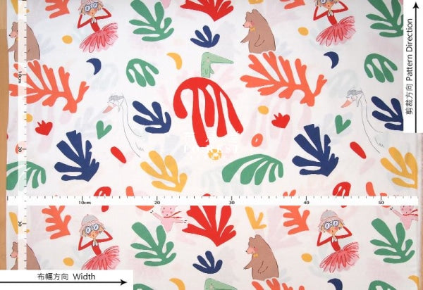 cotton - Lola LOVES MATISSE fabric - forest-fabric