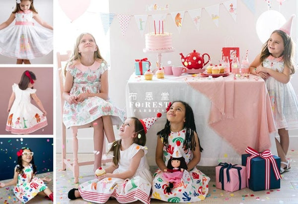 cotton - Lola LOVES MATISSE fabric - forest-fabric