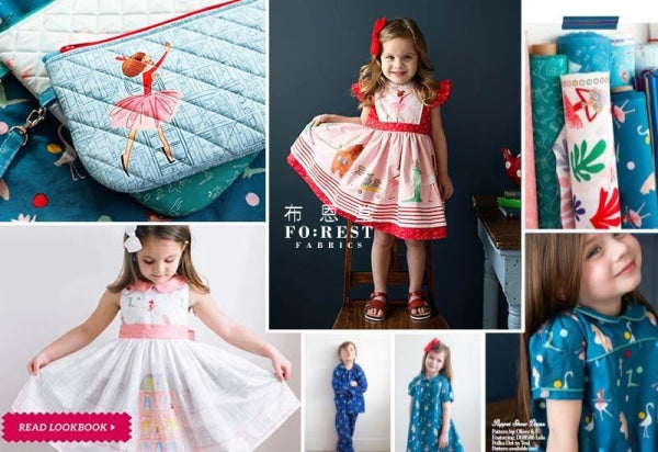 cotton - Lola LOVES MATISSE fabric - forest-fabric