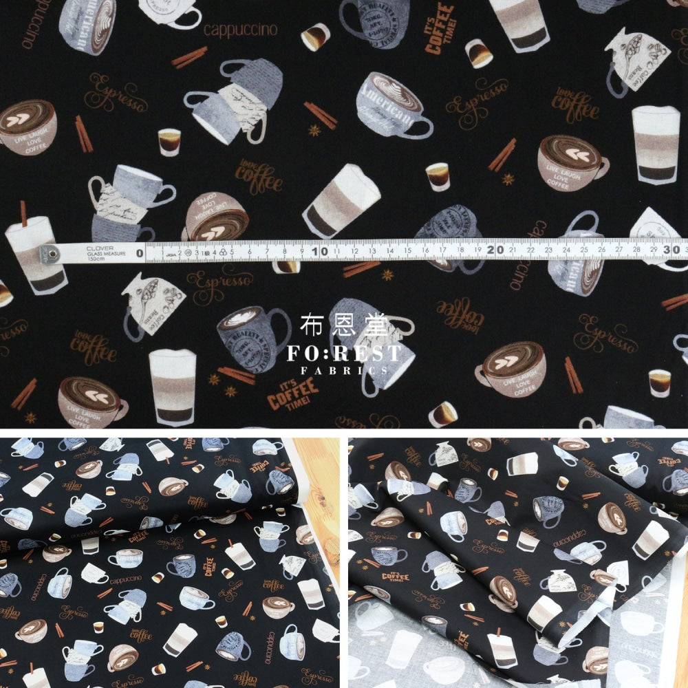 Cotton - Perk Me Up Coffee Fabric