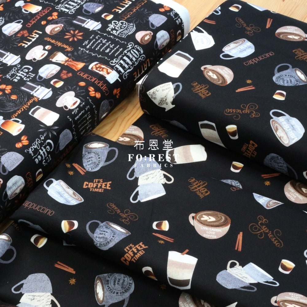 Cotton - Perk Me Up Coffee Fabric