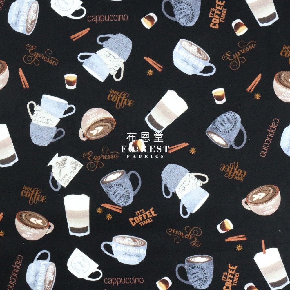 Cotton - Perk Me Up Coffee Fabric