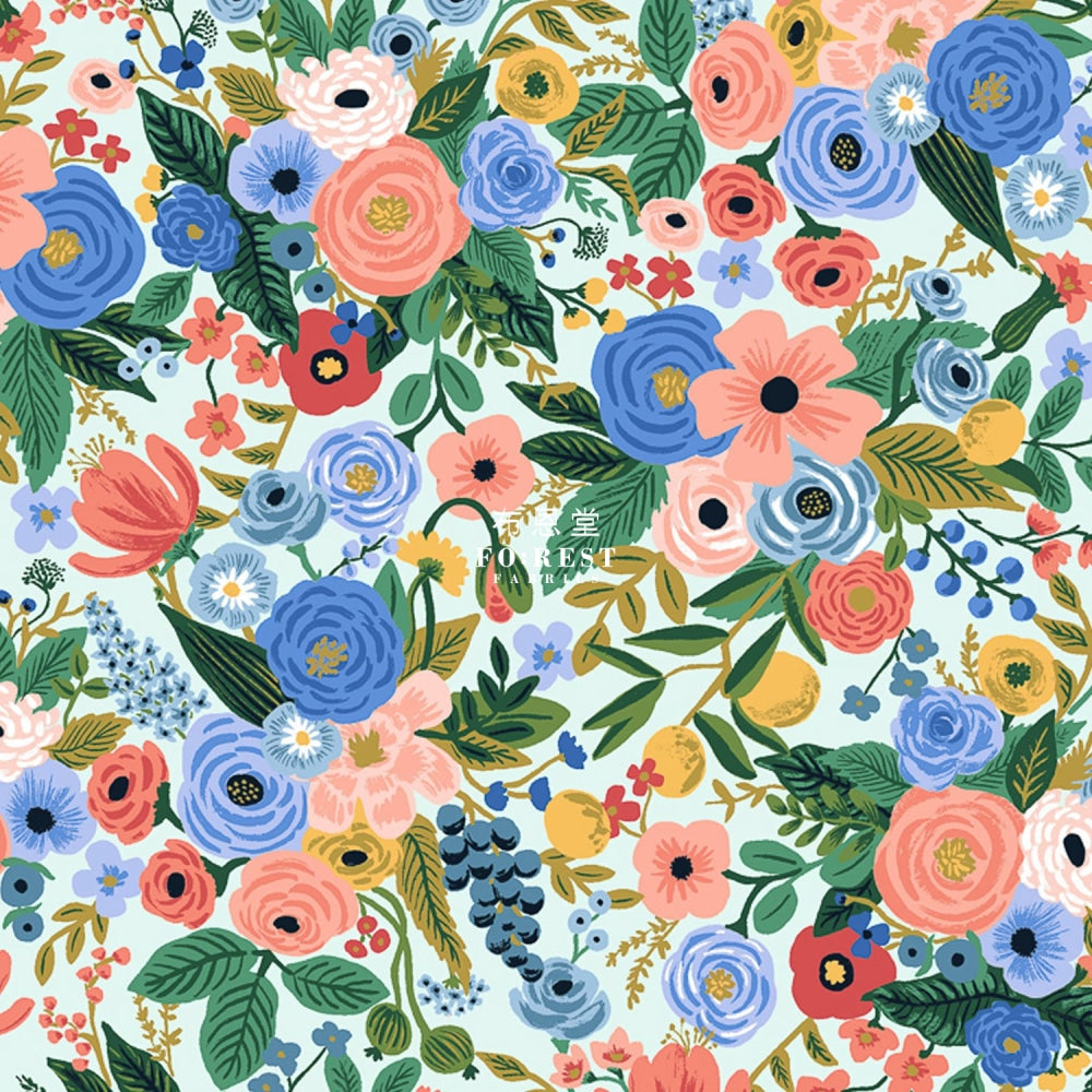 Cotton - Petite Rose Garden Fabric Fabric Lt.green