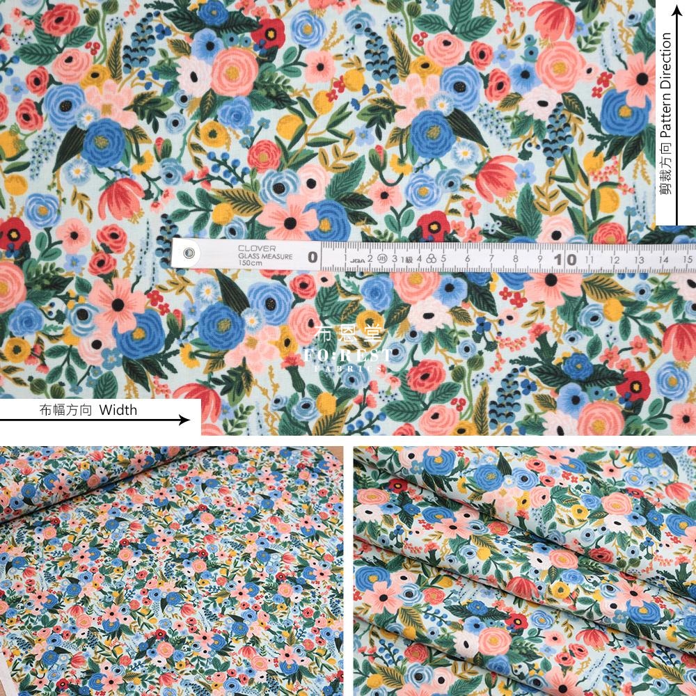 Cotton - Petite Rose Garden Fabric Fabric Lt.green