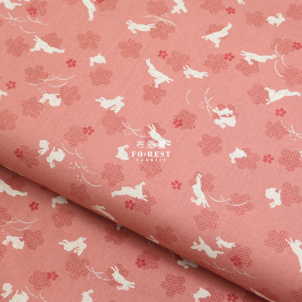 Cotton - Rabbit Sakura Pink Fabric