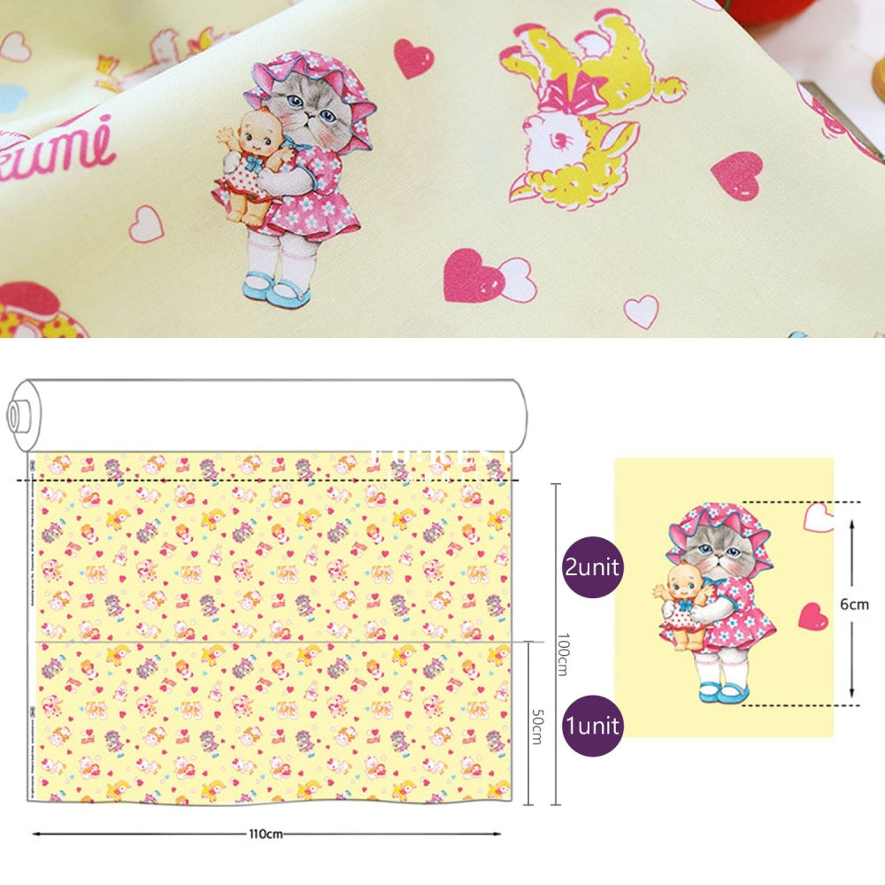 Cotton - Rumi And The Old Doll Lt.yellow Fabric