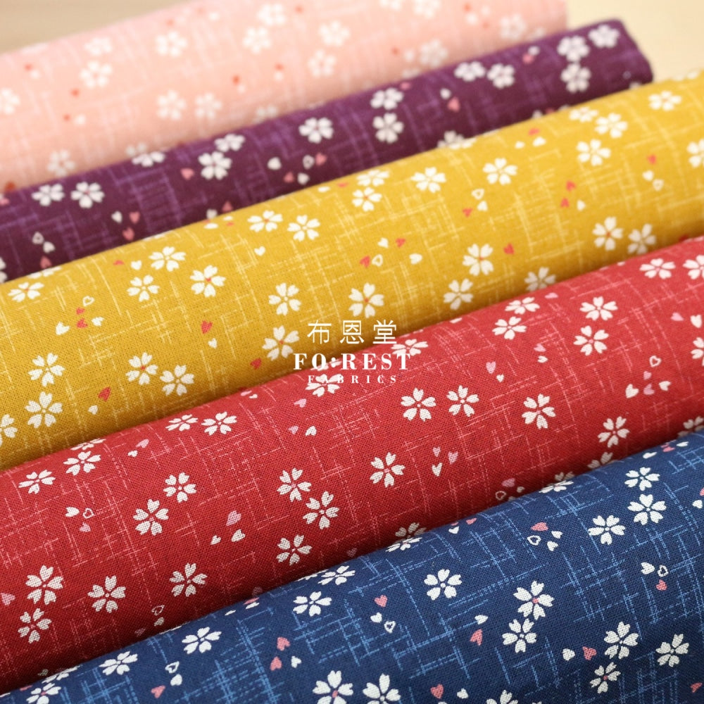 Cotton - Sakura Red Fabric