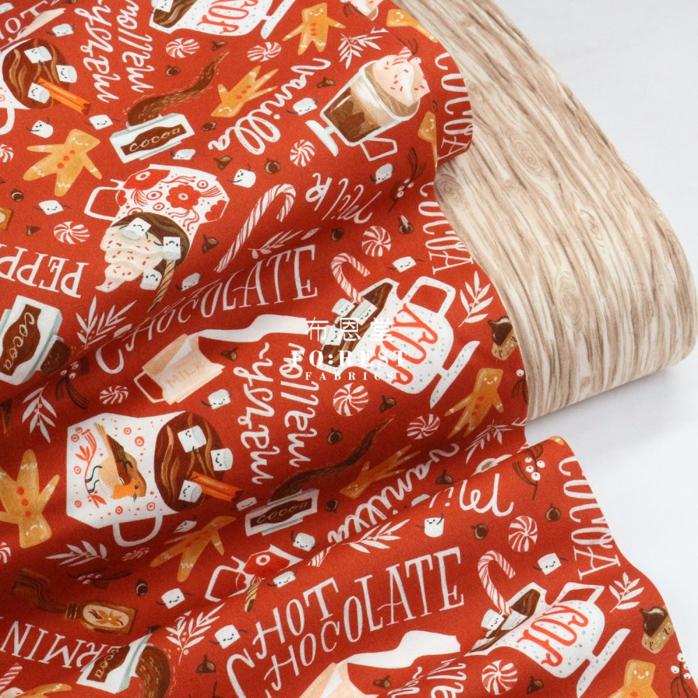 Cotton - Snow Day Wood Fabric