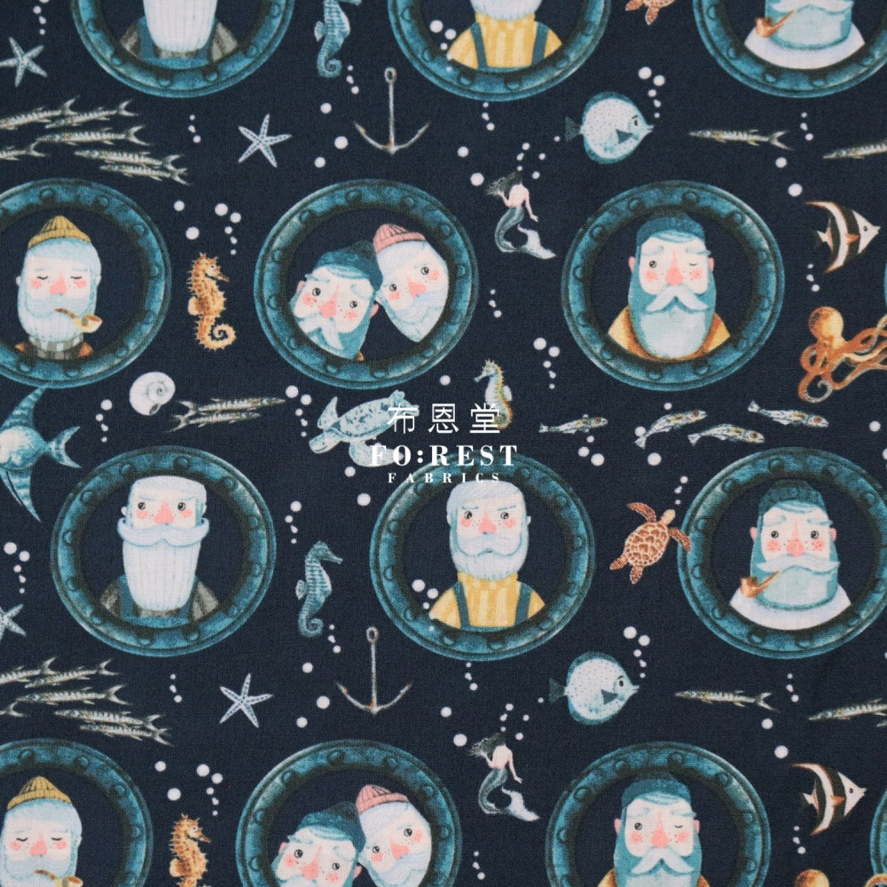 Cotton - Submarine Adventure Fabric Navy