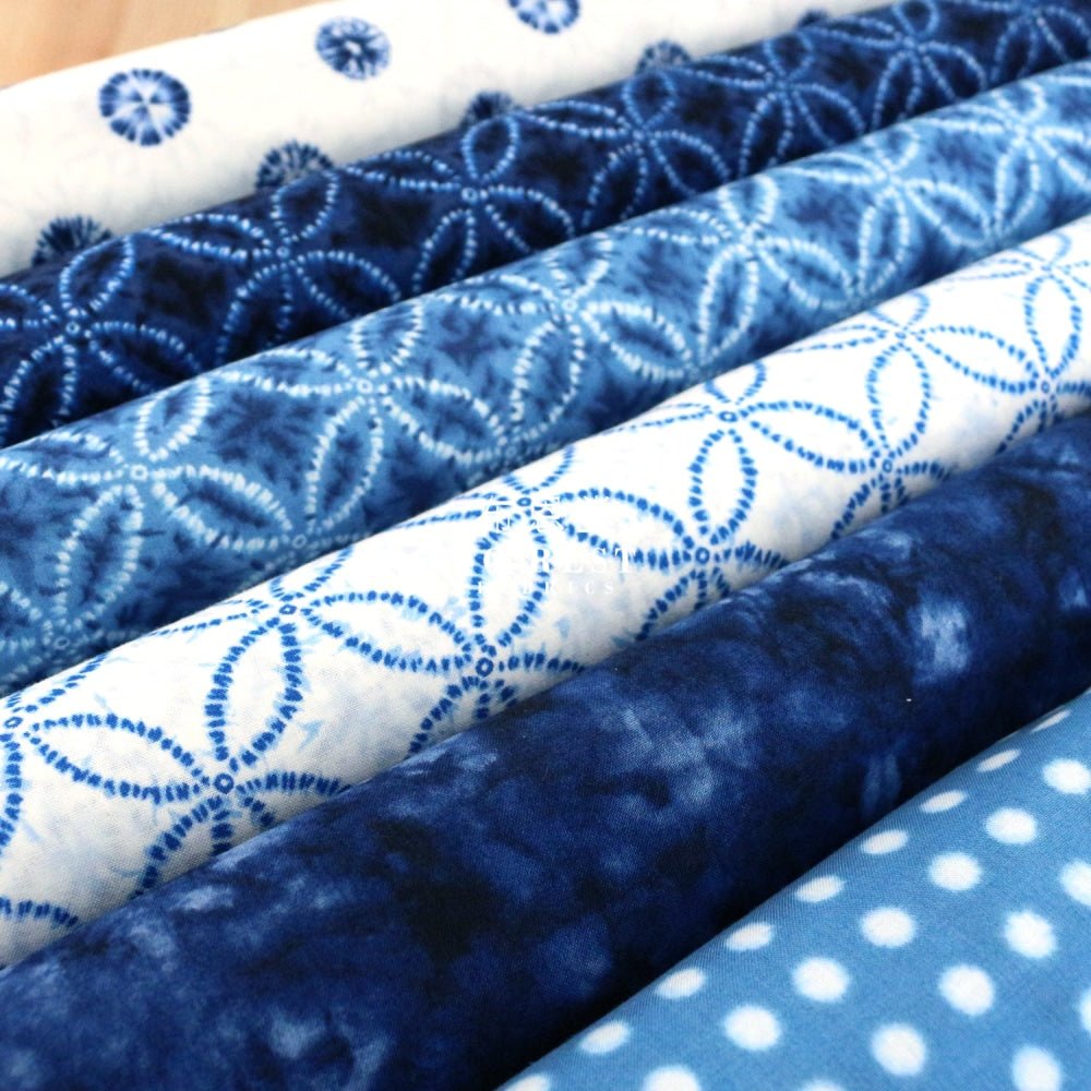 cotton - Tie - dye style dot 扎染風 fabric Blue - FO:REST Fabric 布恩堂Liberty fabrictana lawnjapanese fabricykk zipper