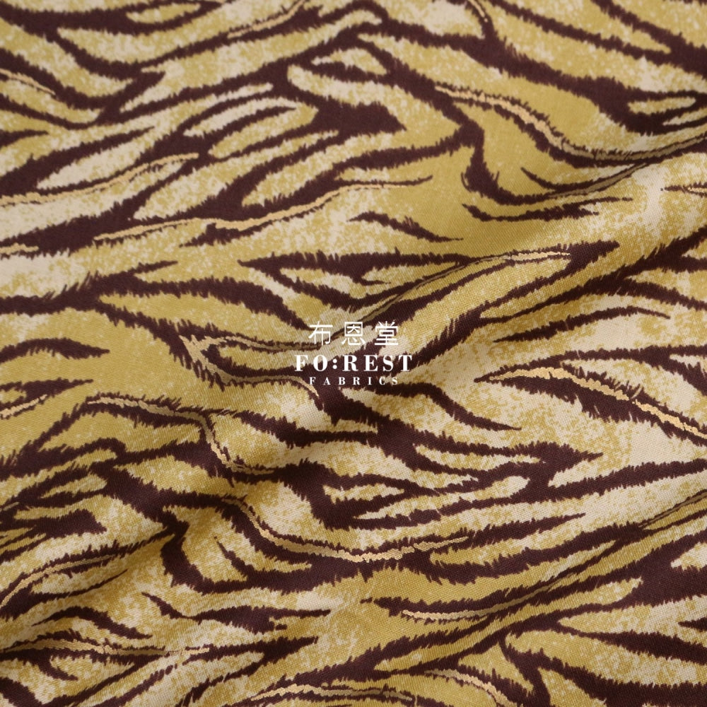 Cotton - Tiger Japanese Fabric Khaki