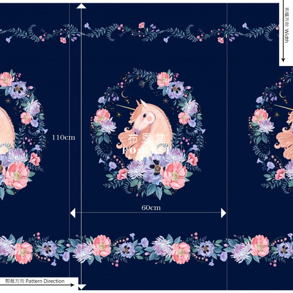 Cotton - Unicorn Dreams Panel Fabric
