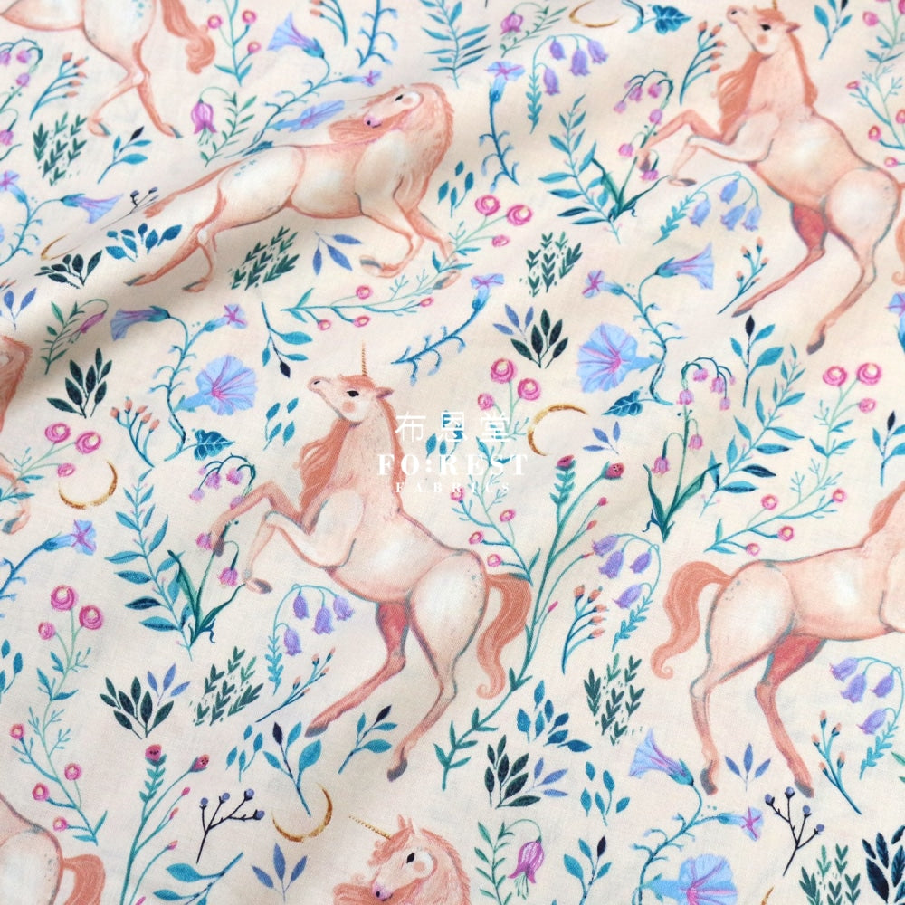 Cotton - Unicorn Meadow Fabric Pink