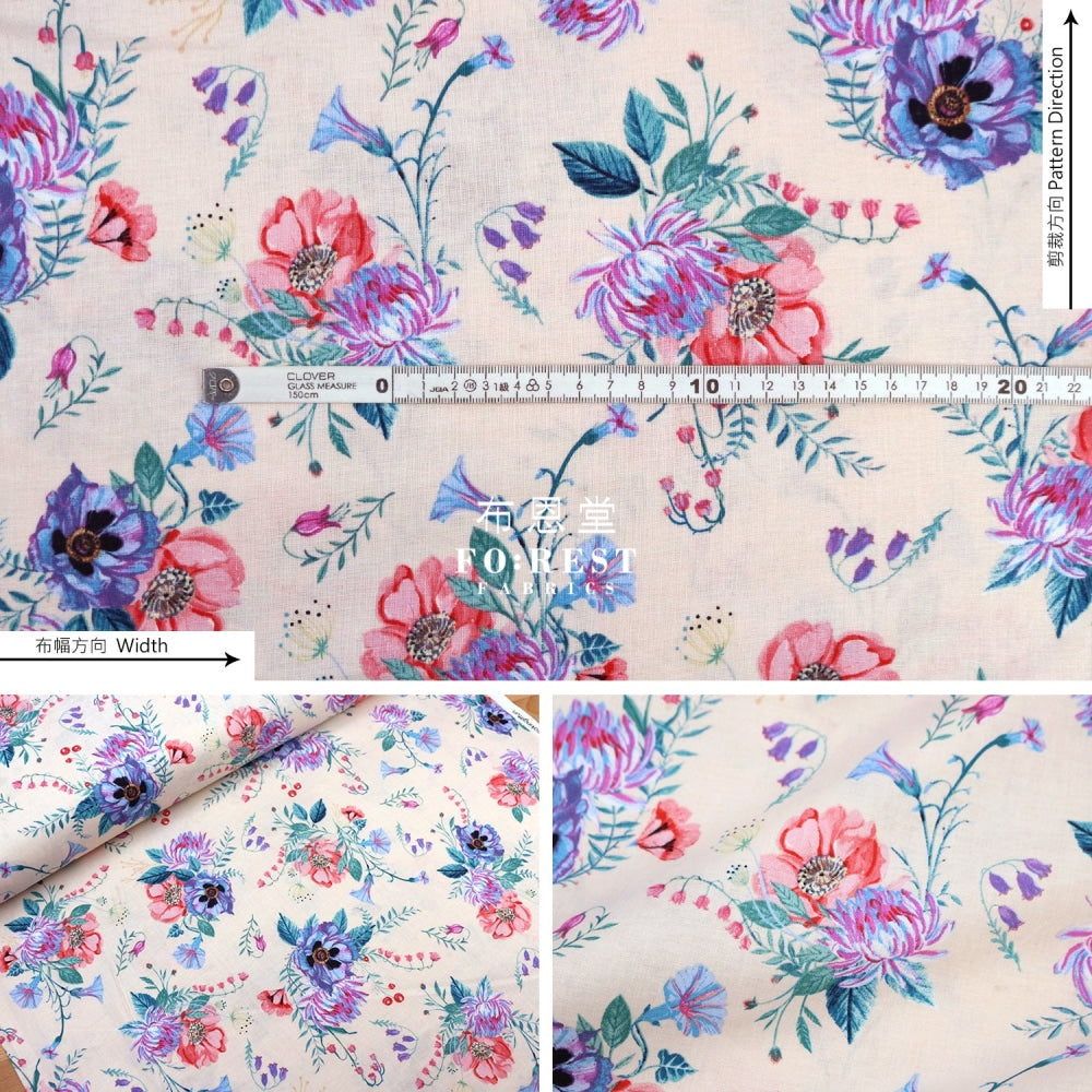 Cotton - Wild Bouquet Fabric Pink