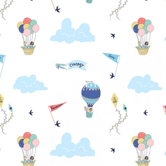 Cotton - Wonderful World Courage And Kindness Fabric Milky