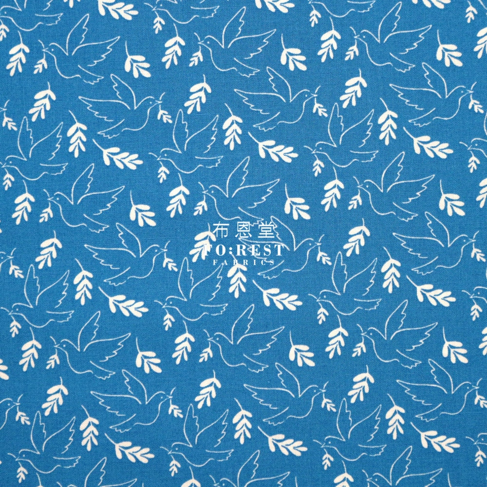 Cotton - Wonderful World Giving Peace Fabric Blue