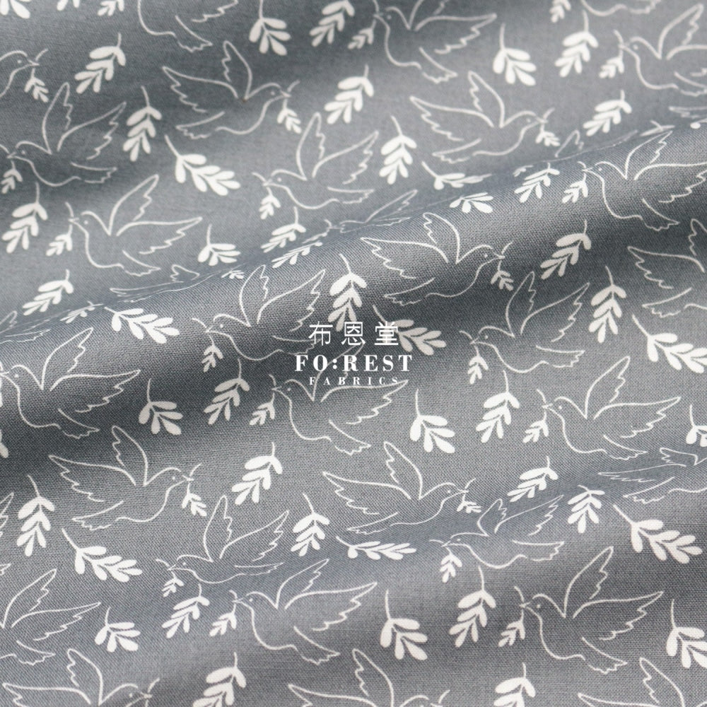 Cotton - Wonderful World Giving Peace Fabric Gray