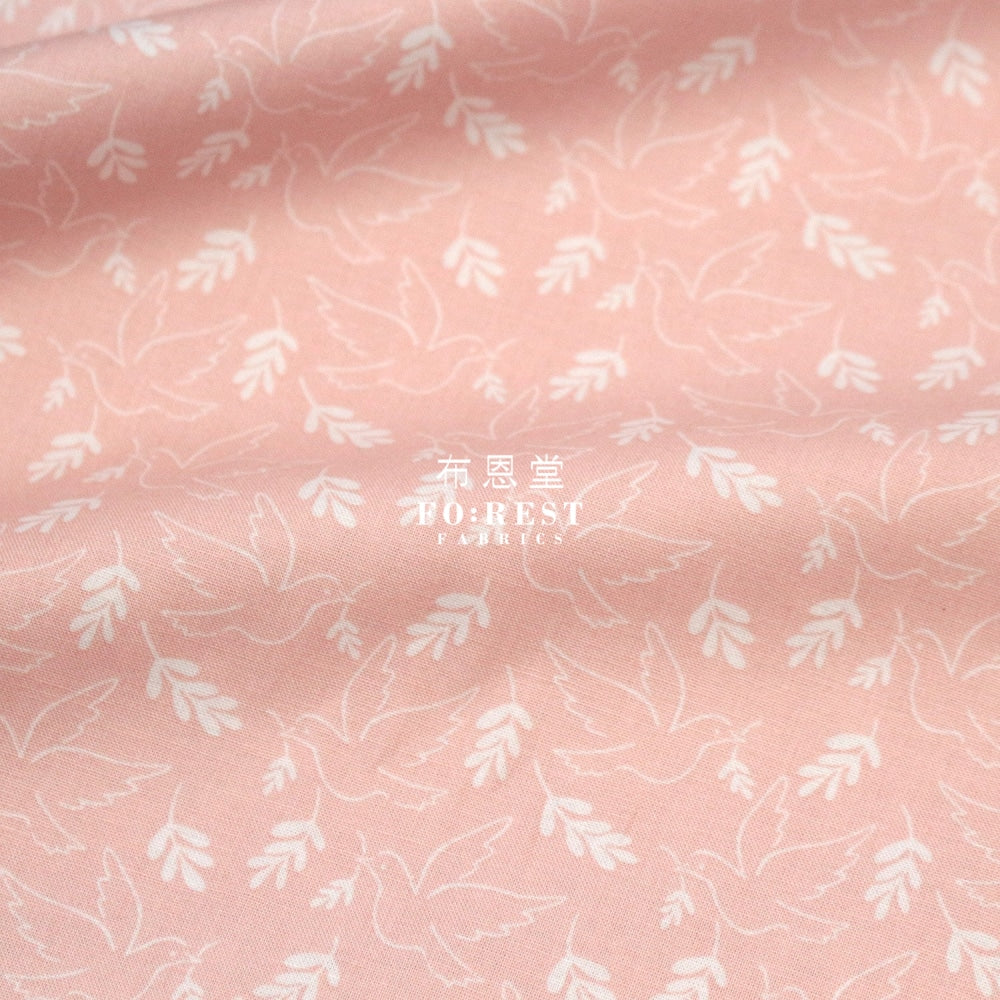 Cotton - Wonderful World Giving Peace Fabric Pink