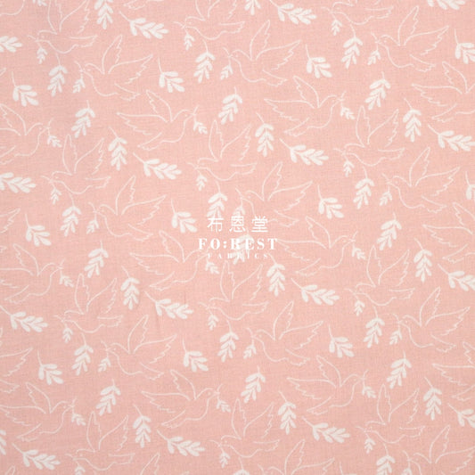Cotton - Wonderful World Giving Peace Fabric Pink