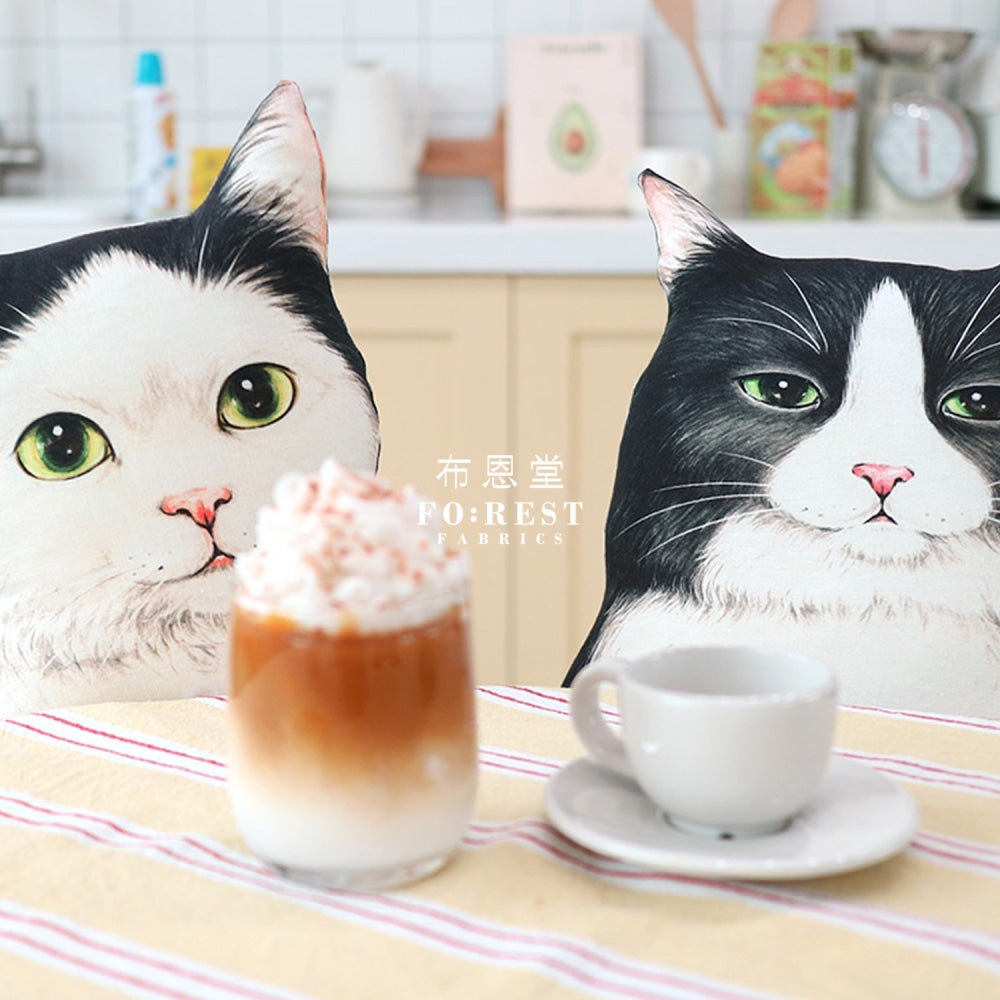 Diy Precut - Polite Cat Cats (75X45Cm) Cotton