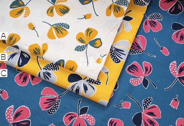 Dobby - Floral and Bloom fabric - forest-fabric