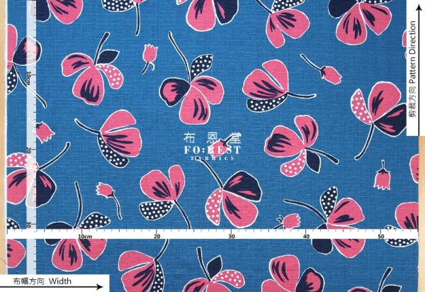 Dobby - Floral and Bloom fabric - forest-fabric