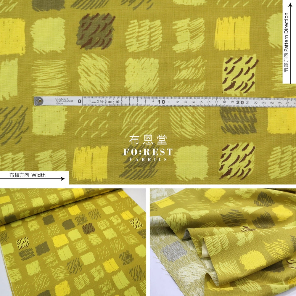 Dobby - Keshiki Denen Fabric Yw Cotton Linen