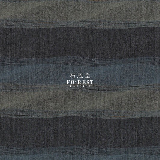 Echigo Staggered Weave - Wave Fabric Blueblack Dobby