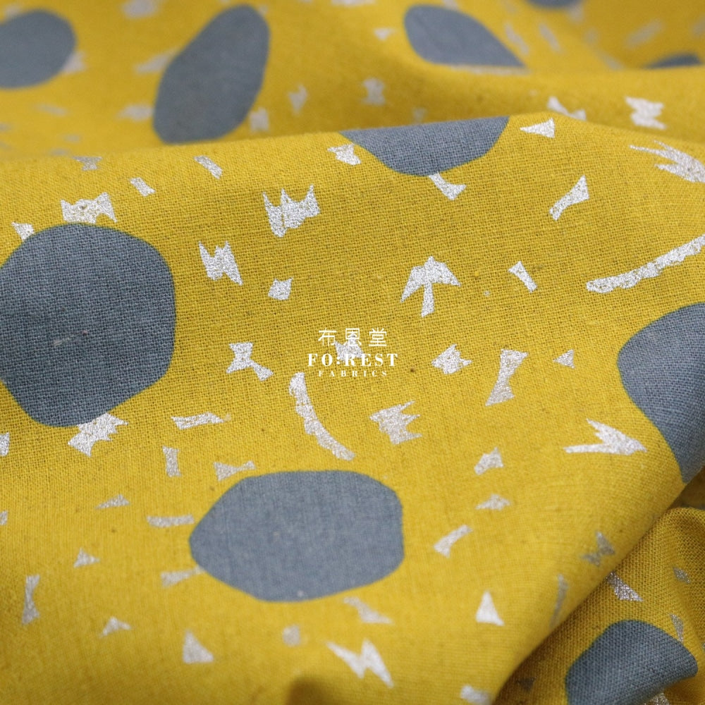 Echino - Cotton Linen Circle Mustard