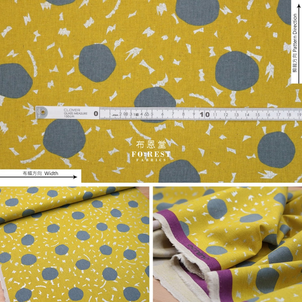 Echino - Cotton Linen Circle Mustard