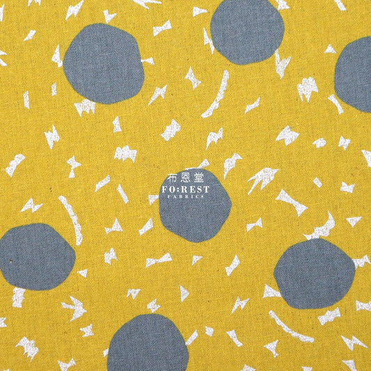 Echino - Cotton Linen Circle Mustard