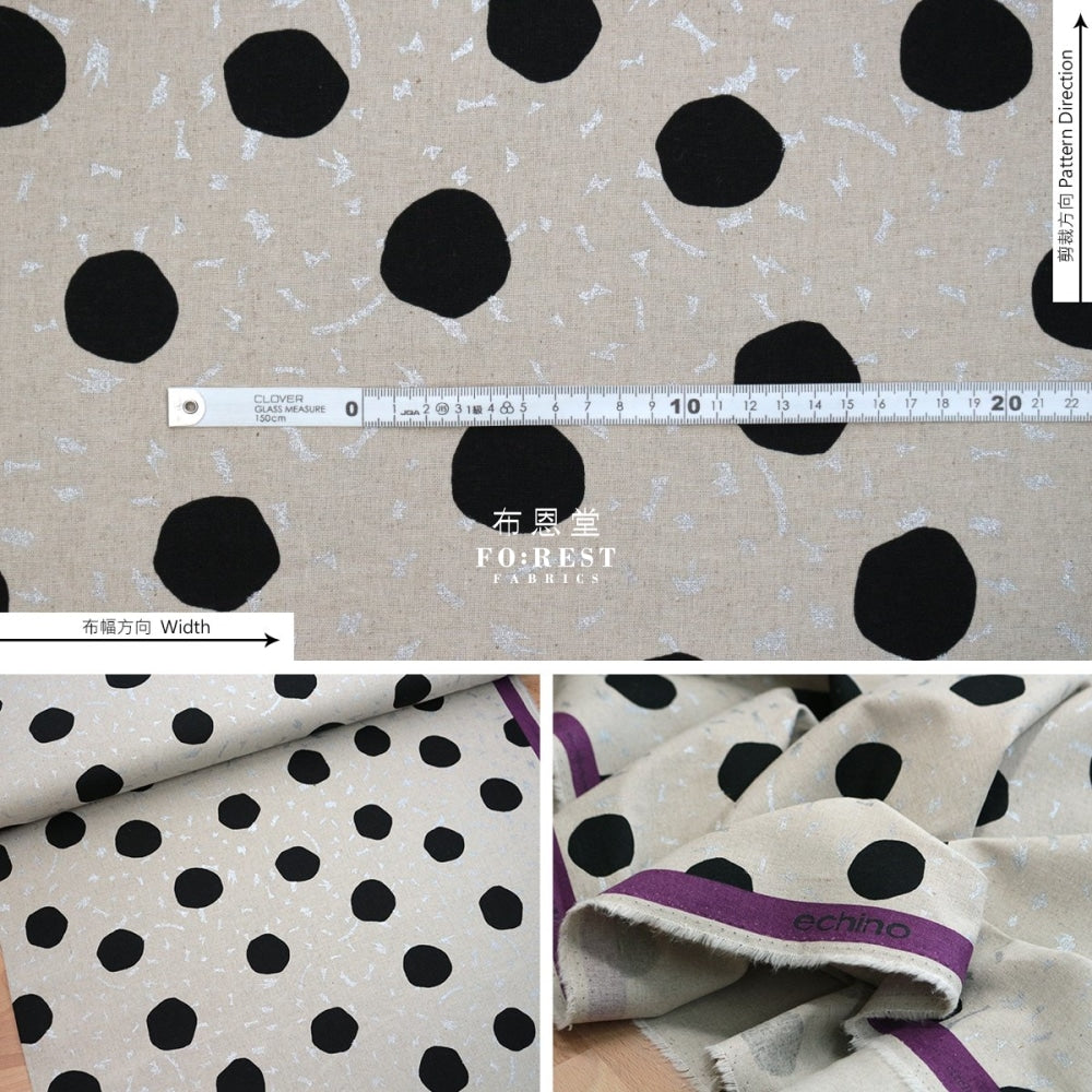 Echino - Cotton Linen Circle Natural