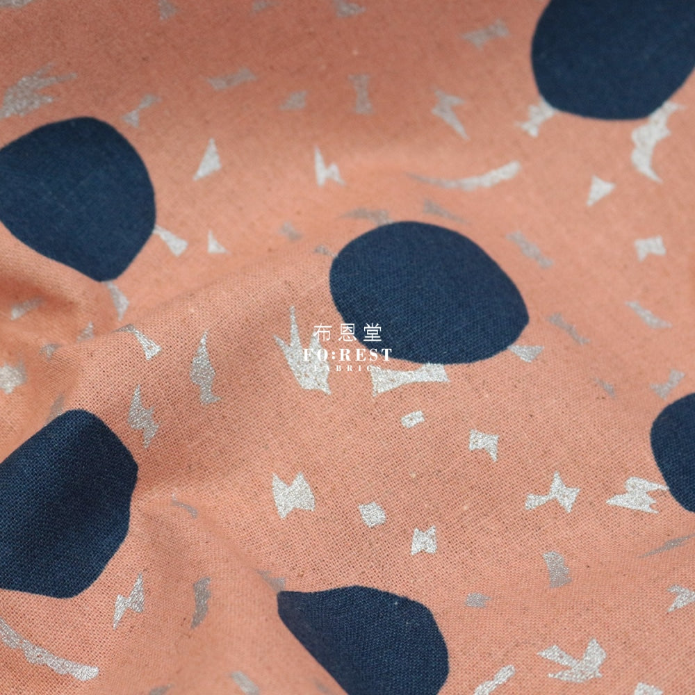 Echino - Cotton Linen Circle Pink