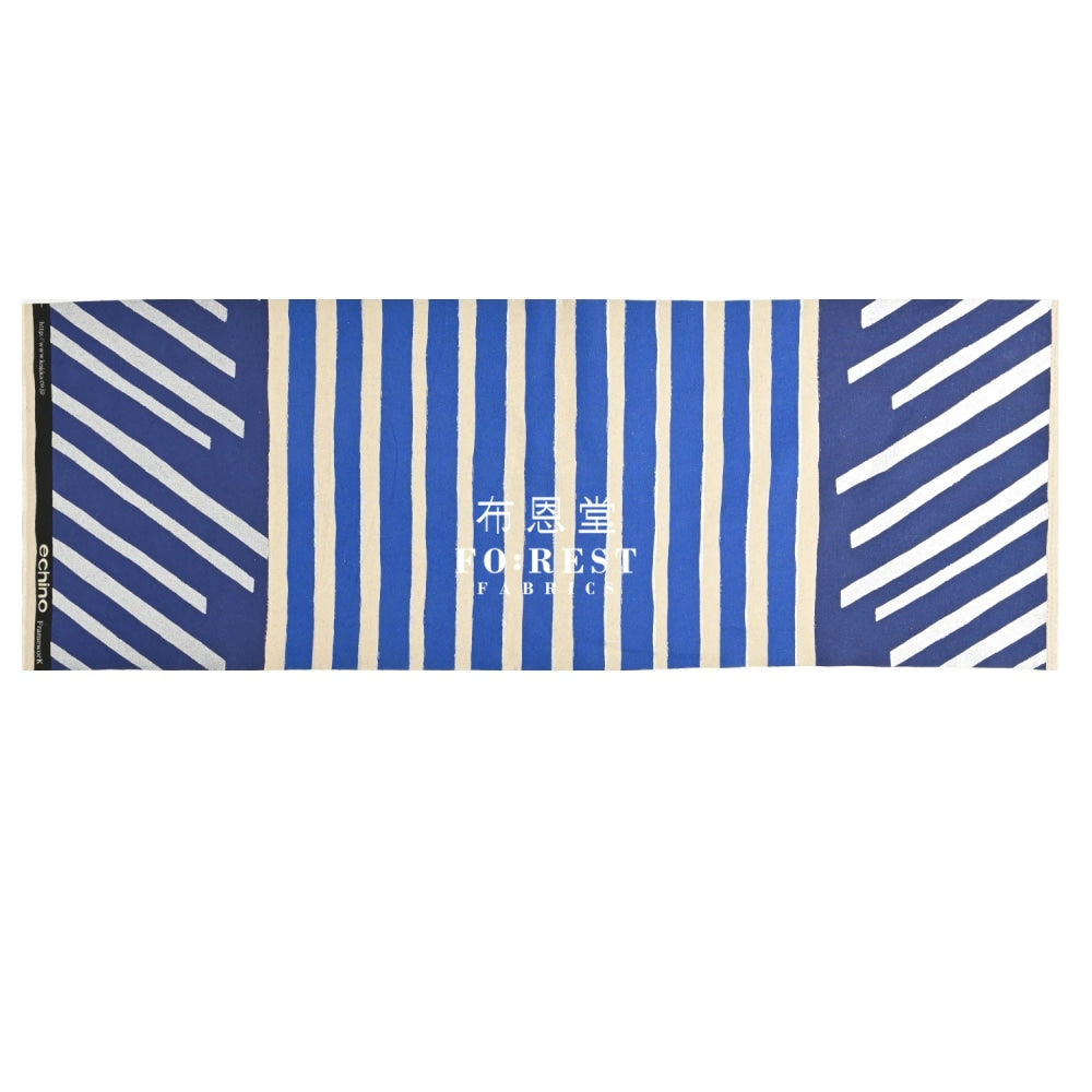 Echino - Cotton Linen Framework Flow Blue Fabric