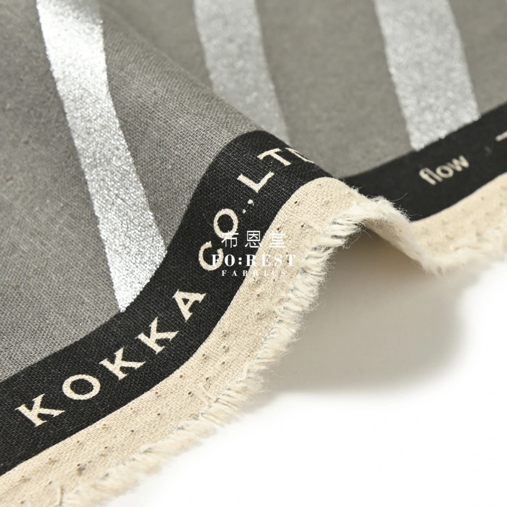 Echino - Cotton Linen Framework Flow Gray Fabric