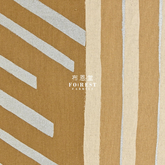 Echino - Cotton Linen Framework Flow Khaki Fabric