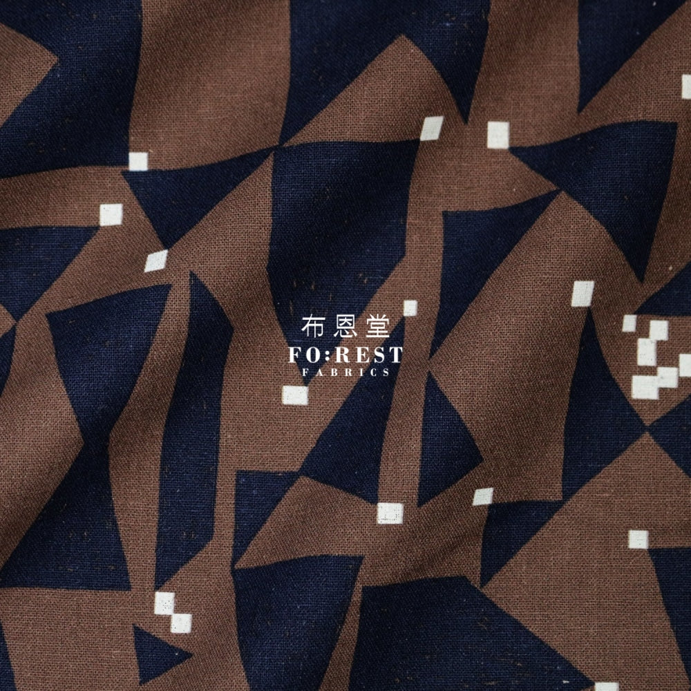 Echino - Cotton Linen Ground Brown