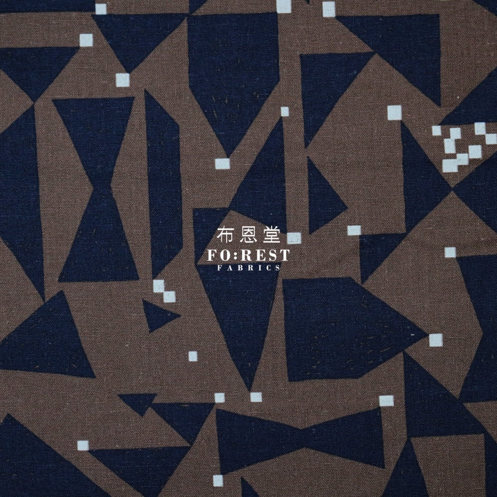 Echino - Cotton Linen Ground Brown